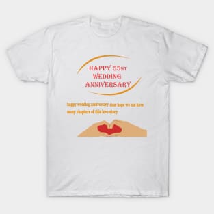 happy 55st wedding anniversary T-Shirt